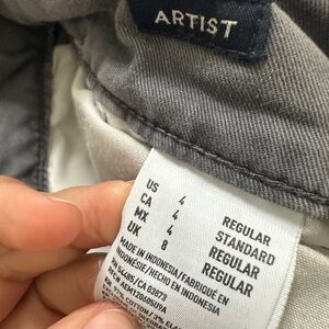 American Eagle artist pants x 2 (grey and blue)
